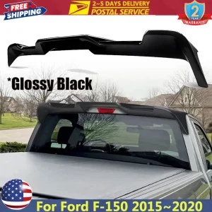 Glossy Black Rear Truck Top Cab Roof Spoiler